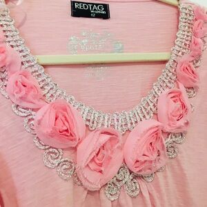 Redtag Pink Roses Top XL